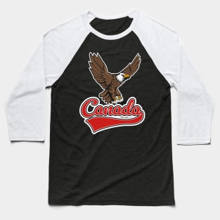 Canadian Eagle Logo Baseball T-Shirt